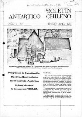 Scientific research by the Chilean Antarctic Institute in 1980/81