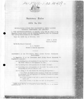 Statutory Rules 1974 No. 214, Amendment of the Continental Shelf (Living Natural Resources) Regul...